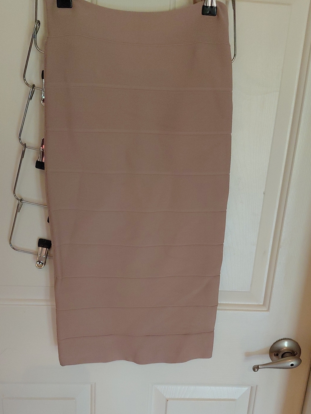 BCBGMaxAzria Taupe Bandage Pencil Skirt